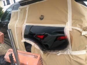 car paint dent repair volvo side panel